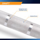 45lb Olympic Barbell SteelBody - STB-1707CC - Chrome Silver - knurling