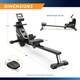Compact Rowing Machine with Magnetic Resistance – XJ-6860RW  Marcy - Infographic - Dimensions