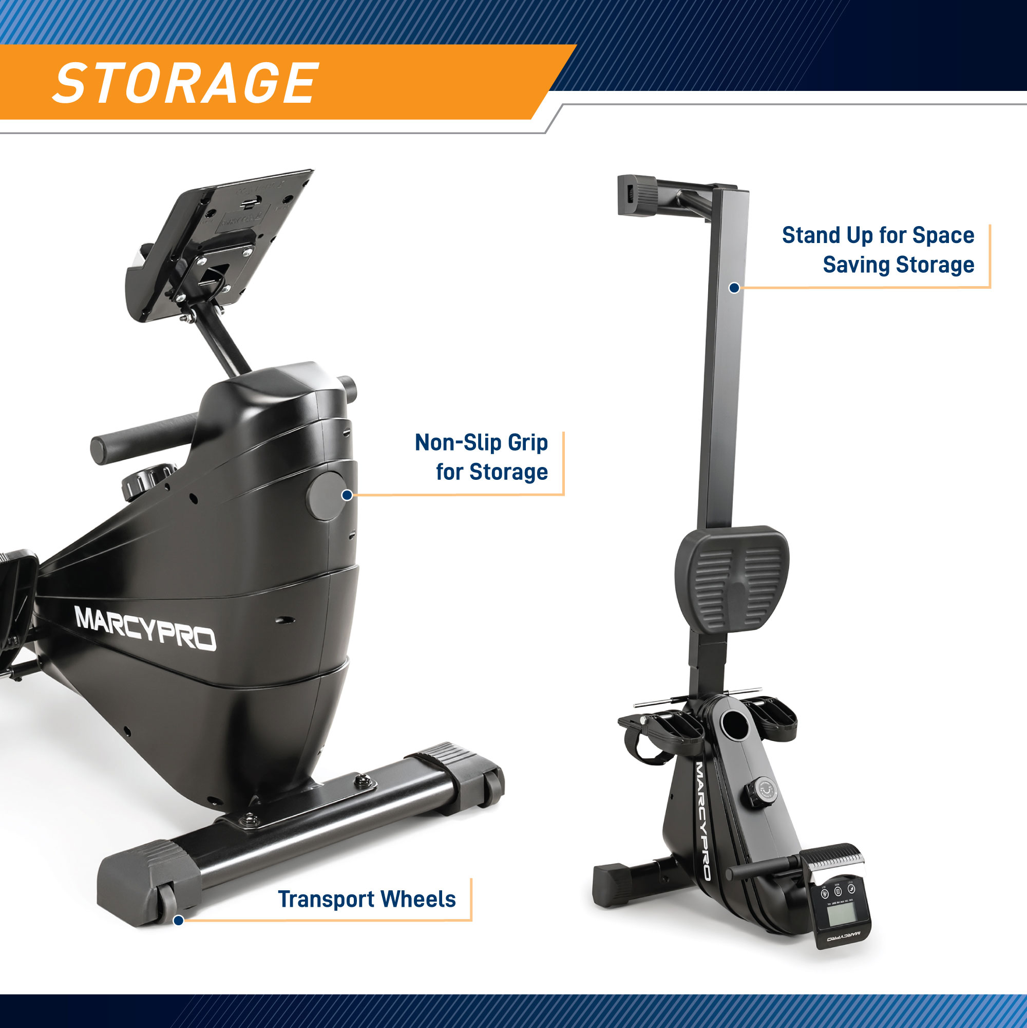 Marcy compact folding rowing machine - XJ-6860RW is foldable which makes it easy to store when not in use