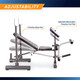 Folding Standard Weight Bench  Marcy MWB-20100 - Infographic - Adjustability