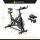 Indoor Cycling Bike with 30 lbs Flywheel & Bluetooth  Circuit Fitness AMZ-948BK-BT Exercise Bike - Dimensions