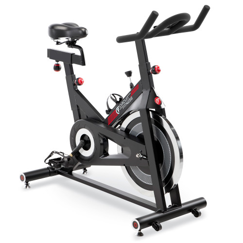 Indoor Cycling Bike with 30 lbs Flywheel & Bluetooth  Circuit Fitness AMZ-948BK-BT Exercise Bike - Front
