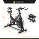 Indoor Cycling Bike with 30 lbs Flywheel  Circuit Fitness AMZ-948BK Exercise Bike - Dimensions
