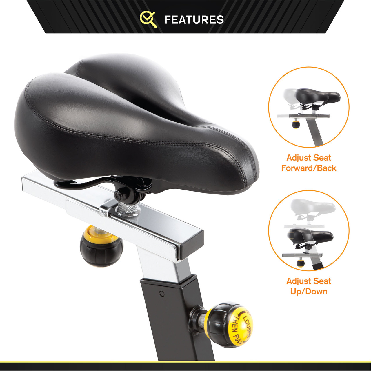 Indoor Cycling Bike with 40 lbs Flywheel & Bluetooth | Circuit Fitness AMZ-955BK-BT Exercise Bike - Ergonmic Design