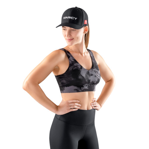 Marcy Baseball Cap Flexfit Hat - Female Model