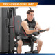 Marcy Club 200lb Home Gym  MKM-81010 - Infographic - Dimensions - Preacher Curl Pad