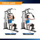 Marcy Home Gym System 150lb Weight Stack Machine  MWM-988 - Infographic - Dual Function Press Arms