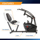Marcy Pro Dual Action Cross Training Recumbent Exercise Bike with Arm Exercisers  Marcy Pro JX-7301 - Adjustable Seat Infographic