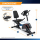 Regenerating Magnetic Recumbent Bike | Marcy ME-706 - dimensions