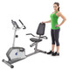 Model with the Marcy Recumbent Bike NS-1201R