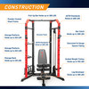 Power Cage System with Adjustable Weight Bench – SM-7393 Marcy - Infographic - Sturdy Construction