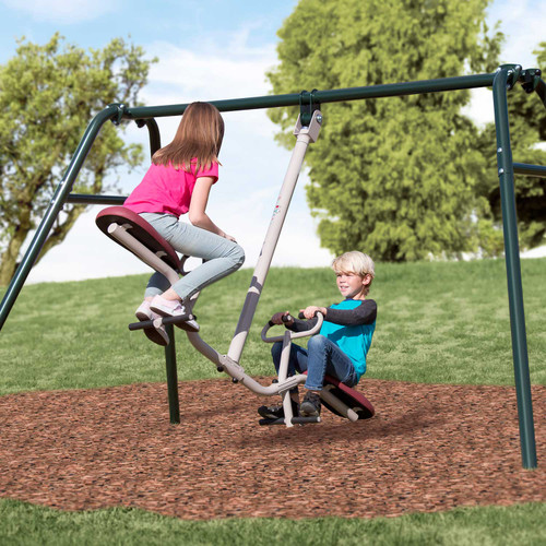 Tilt-A-Swing Swings Forward Backward Sideways 360 Gym Dandy GD-6662 with Kids-2